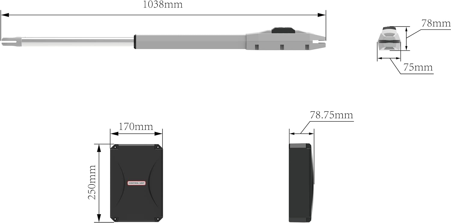 Technische Daten 24V Drehtorantrieb